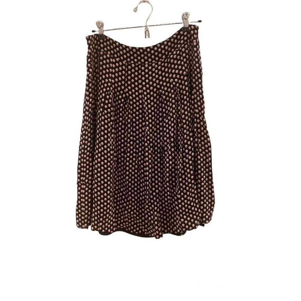 TALBOTS Geo Printed Pleated Knee Length Skirt. Size 4